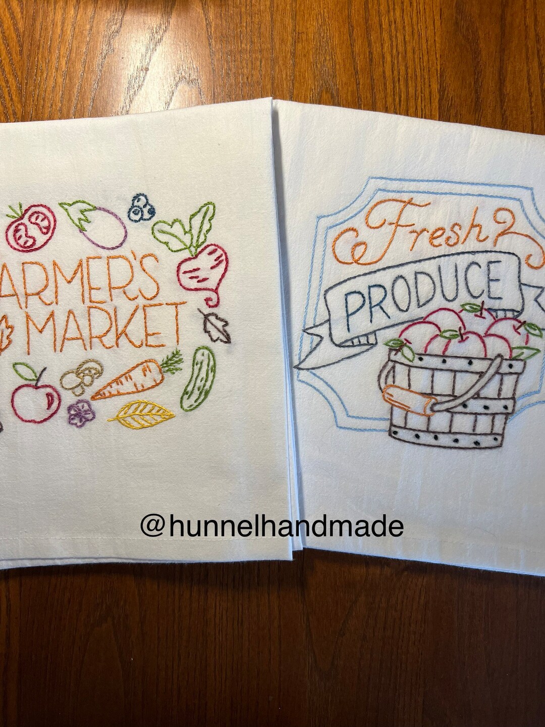 Hand Embroidered Dish Towel Etsy