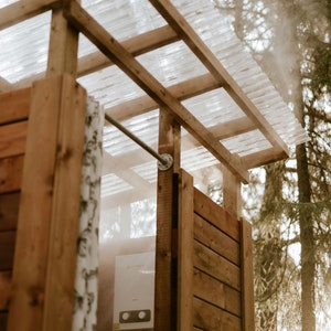 Cedar 4 x 6 Off-Grid Outdoor Shower House Building Guide image 3