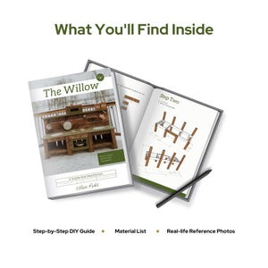 Puede incluir: Una gu&iacute;a paso a paso para construir una cocina de juegos de madera llamada "The Willow". La gu&iacute;a incluye instrucciones, una lista de materiales y fotos de referencia de la vida real.
