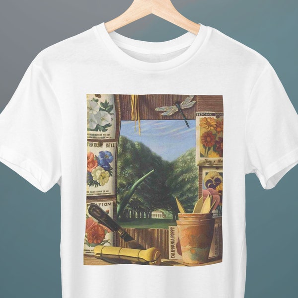 California Poppy No. 11, Pierre Roy, Unisex T-Shirt, Art T-Shirt, Magic Realism, Gift for Her, Gift for Him, Art Lover Gift