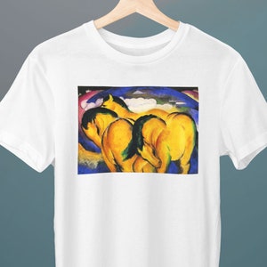 Little Yellow Horses, Franz Marc Painting, Unisex T-Shirt, Art T-Shirt, Pet Gift, Horses, Gift for Her, Gift for Him, Art Lover Gift