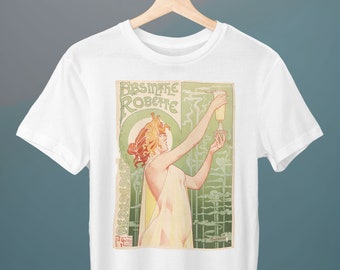Absinthe Robette, Henri Privat Livemont, Unisex T-Shirt, Absinthe Fairy, Art Nouveau, Art Tee, Gift for Her, Gift for Him, Art Lover Gift