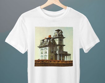 House by The Railroad, Edward Hopper Painting, T-shirt unisexe, T-shirt d’art, cadeau pour elle, cadeau pour lui