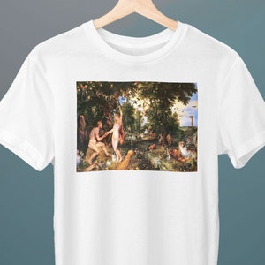 Adam and Eve in Worthy Paradise, Peter Paul Rubens, Unisex T-Shirt, Adam and Eve, Art T-Shirt, Gift for Her, Gift for Him, Art Lover Gift