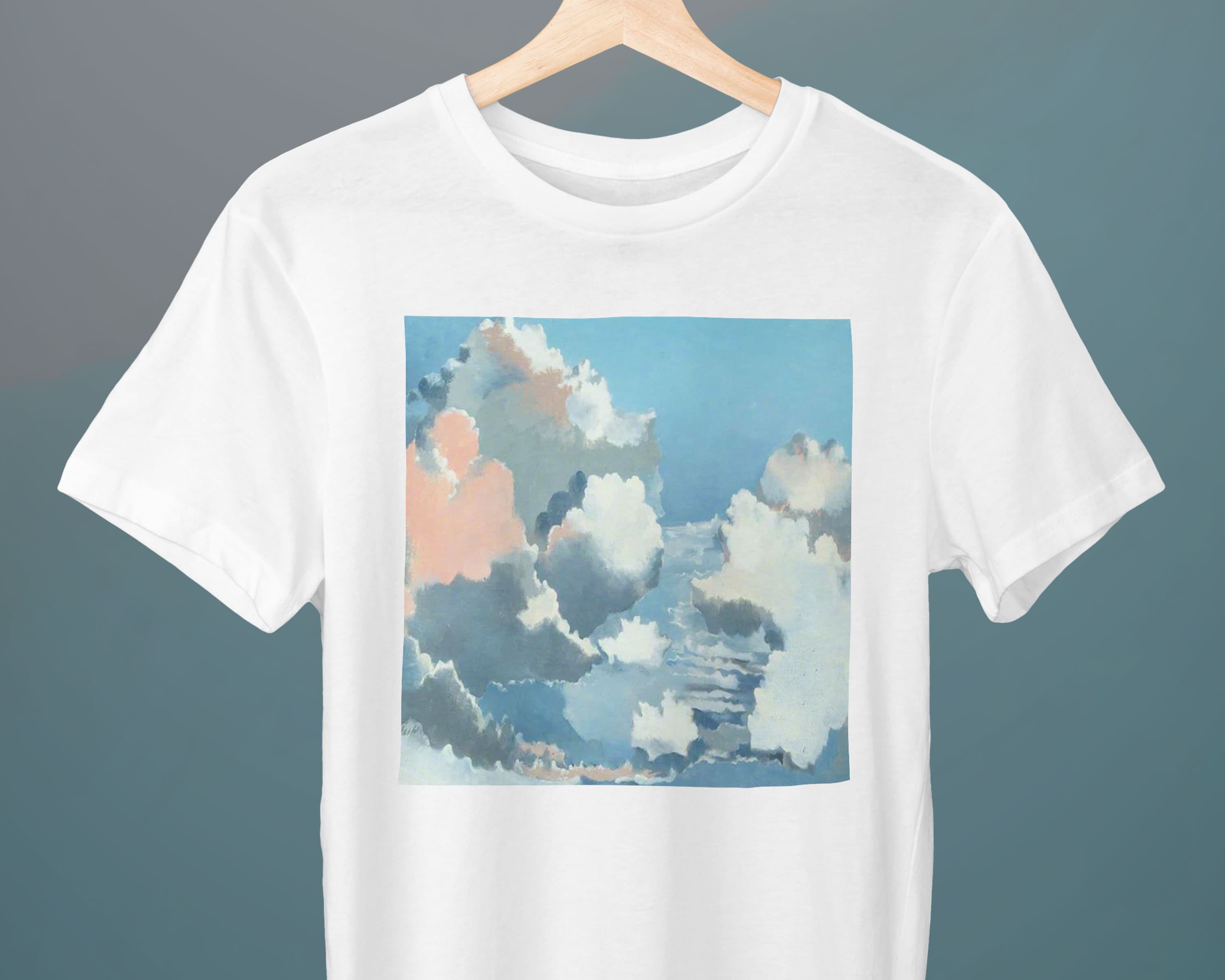 Blue Cloud Womens Shirt Prince Vaporwave Aesthetic Blue Sky 