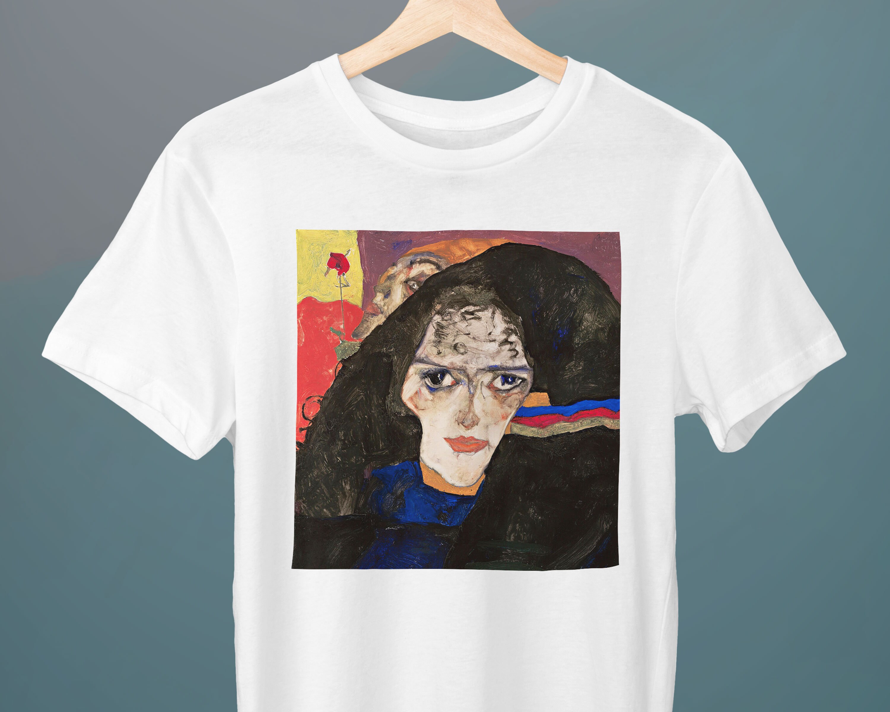 T-shirt Hommage Egon Schiele – The Radical Nude, Coton Flammé Blanc, Taille S, Femme