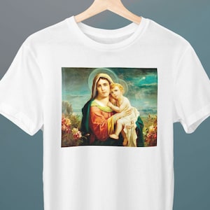 Madonna and Child, Hans Zatzka, Unisex T-Shirt, Art T-Shirt, Realism, Gift for Her, Gift for Him, Art Lover Gift