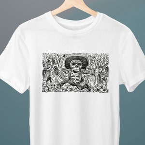 Calavera Oaxaqueña, The Skull from Oaxaca, José Guadalupe Posada, Unisex T-Shirt, Halloween T-Shirt, Skull T-Shirt, Art T-Shirt