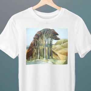 Wood on the Downs, Paul Nash Painting, Unisex T-Shirt, Art T-Shirt, Cubism, Gift for Her, Gift for Him, Art Lover Gift