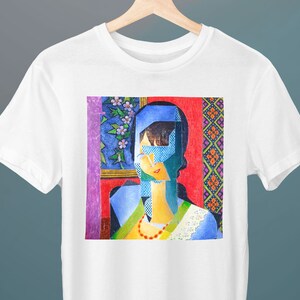 Woman With Lace, Femme à la Dentelle, Jean Metzinger, Unisex T-Shirt, Synthetic Cubism, Art T-Shirt, Gift for Her, Gift for Him