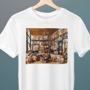 The Gallery of Cornelis van der Geest, Willem van Haecht, Unisex T-Shirt, Art T-Shirt, Gift for Her, Gift for Him, Art Lover Gift