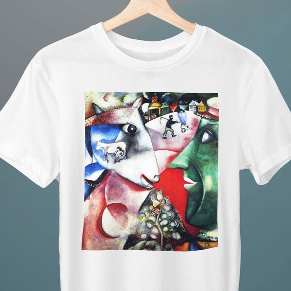 I and the Village, Marc Chagall Painting, Unisex T-Shirt, Fine Art T-Shirt, Cubism, Gift for Her, Gift for Him, Art Lover Gift