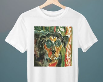 The Head of a Dog, Edvard Munch Painting, Unisex T-Shirt, Art T-Shirt, Pet Gift, Dog, Gift for Her, Gift for Him, Art Lover Gift