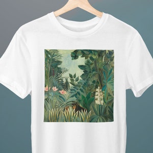 The Equatorial Jungle, Henri Rousseau Painting, Unisex T-Shirt, Art T-Shirt, Gift for Her, Gift for Him, Art Lover Gift