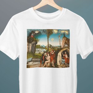 Law and Grace, Lucas Cranach the Elder, Unisex T-Shirt, Art Tee, Northern Renaissance, Gift for Her, Gift for Him, Art Lover Gift