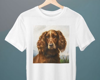 Setter, Johannes Deiker Painting, Unisex T-Shirt, Art T-Shirt, Fine Art T-Shirt, Dog T-Shirt, Gift for Her, Gift for Him, Art Lover Gift