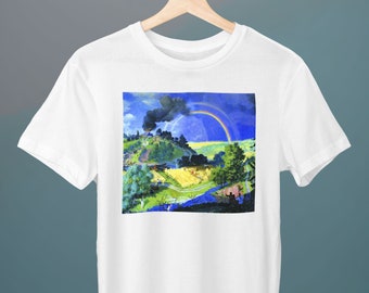 After The Storm, Boris Kustodiev, Unisex T-Shirt, Art T-Shirt, Rainbow, Storm, Art T-Shirt, Art Lover Gift