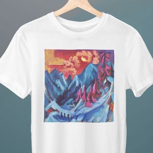 Winter Landscape in Moonlight, Ernst Ludwig Kirchner, Unisex T-Shirt, Landscape, Winter, Gift for Her, Gift for Him, Art Lover Gift
