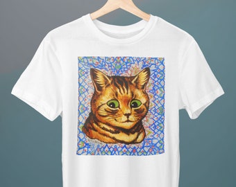 Cat, Louis Wain Painting, Unisex T-Shirt, Art T-Shirt, Cat T-Shirt, Art Nouveau, Modern Art, Gift for Her, Gift for Him, Cat Lover Gift