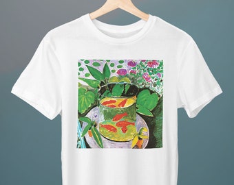 Goldfish, Henri Matisse Painting, Unisex T-Shirt, Art T-Shirt, Fine Art T-Shirt, Cat T-Shirt, Gift for Her, Gift for Him, Art Lover Gift