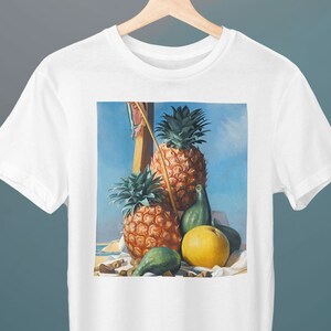 Abacaxi, Pierre Roy, camiseta unissex, camiseta artística, presente para ela, presente para ele, presente para amantes da arte