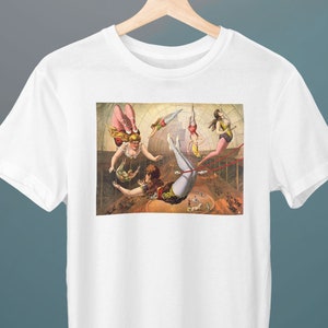 Circus Poster, Unisex T-Shirt, Art T-Shirt, Circus T-Shirt, Acrobat Tee, Gift for Her, Gift for Him, Art Lover Gift