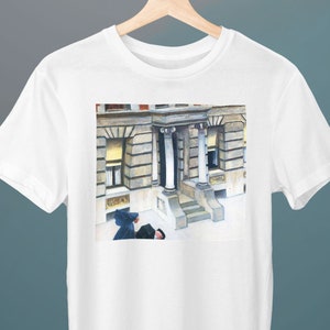Nowojorskie chodniki, Edward Hopper Painting, Unisex T-Shirt, Art T-Shirt, Prezent dla Niej, Prezent dla Niego