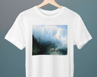Storm on the Matterhorn, Albert Bierstadt, Unisex T-Shirt, Art T-Shirt, Gift for Her, Gift for Him, Art Lover Gift