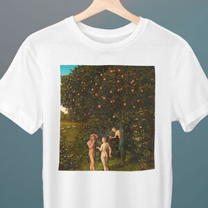 Fall of Man, Lucas Cranach the Elder, Unisex T-Shirt, Art Tee, Gift for Her, Gift for Him, Art Lover Gift