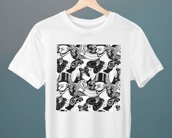 Eight Heads, M.C. Escher, Unisex T-shirt, Art Tee, Gift for Her