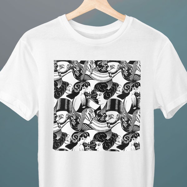 Eight Heads, M.C. Escher, Unisex T-Shirt, Art Tee, Gift for Her, Gift for Him, Art Lover Gift