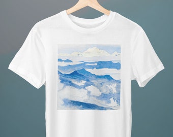 Noche, Serie del Himalaya, Pintura de Nicholas Roerich, Camiseta unisex, Camiseta de arte, Himalaya, Regalo para ella, Regalo para él, Regalo amante del arte