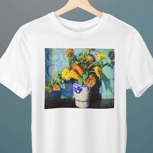 Calendulas, Grant Wood, Unisex T-Shirt, Art T-Shirt, Art Gallery, Floral T-Shirt, Gift for Her, Gift for Him, Art Lover Gift