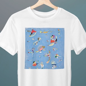 Sky Blue, Wassily Kandinsky Painting, Unisex T-Shirt, Art T-Shirt, Gift for Her, Gift for Him, Art Lover Gift