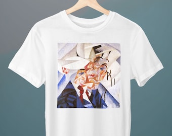 Autorretrato, Pintura de Gino Severini, Camiseta unisex, Camiseta de arte, Bellas Artes, Futurismo, Regalo para ella, Regalo para él, Regalo amante del arte