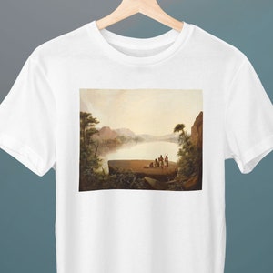 Landscape with Indians, George Winter, Unisex T-Shirt, Western, Art T-Shirt, Fine Art, Gift for Her, Gift for Him, Art Lover Gift