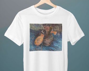 A Pair of Boots, Vincent van Gogh Painting, Unisex T-Shirt, Art T-Shirt, Gift for Her, Gift for Him, Art Lover Gift