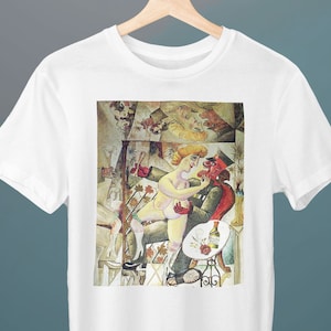 Memory of the Halls of Mirrors in Brussels, Otto Dix Painting, Unisex T-Shirt, Art T-Shirt, Gift for Her, Gift for Him, Art Lover Gift