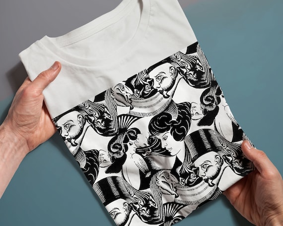Eight Heads, M.C. Escher, Unisex T-shirt, Art Tee, Gift for Her