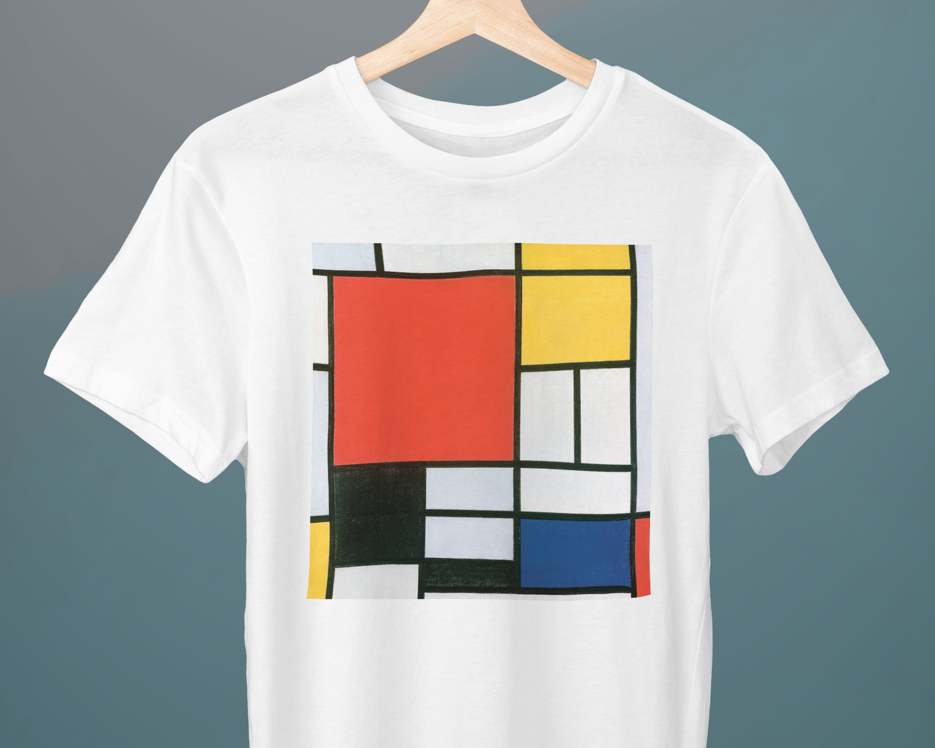Composition With Large Red Plane, Piet Mondrian, Unisex T