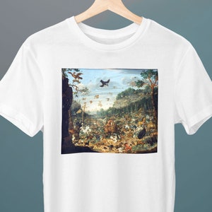 Earth after the Fall of Man, Franz Rösel von Rosenhof Painting, Unisex T-Shirt, Art T-Shirt, Gift for Her, Gift for Him, Art Lover Gift