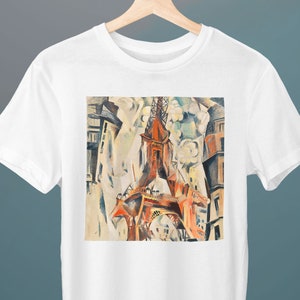 Torre Eiffel, Robert Delaunay, T-shirt unisex, T-shirt artistica, Orfismo, Francia, Regalo per lei, Regalo per lui, Regalo per gli amanti dell&#39;arte