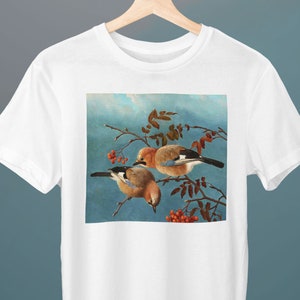 Jays, Ferdinand von Wright Painting, Unisex T-Shirt, Art T-Shirt, Fine Art T-Shirt, Gift for Her, Gift for Him, Art Lover Gift