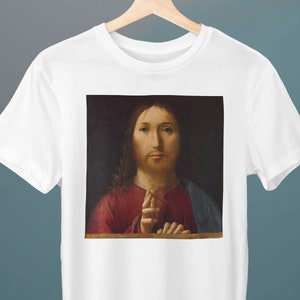 Christ Blessing, Antonello da Messina, Unisex T-Shirt, Art T-Shirt, Early Renaissance, Religious, Gift for Her, Gift for Him, Art Lover Gift