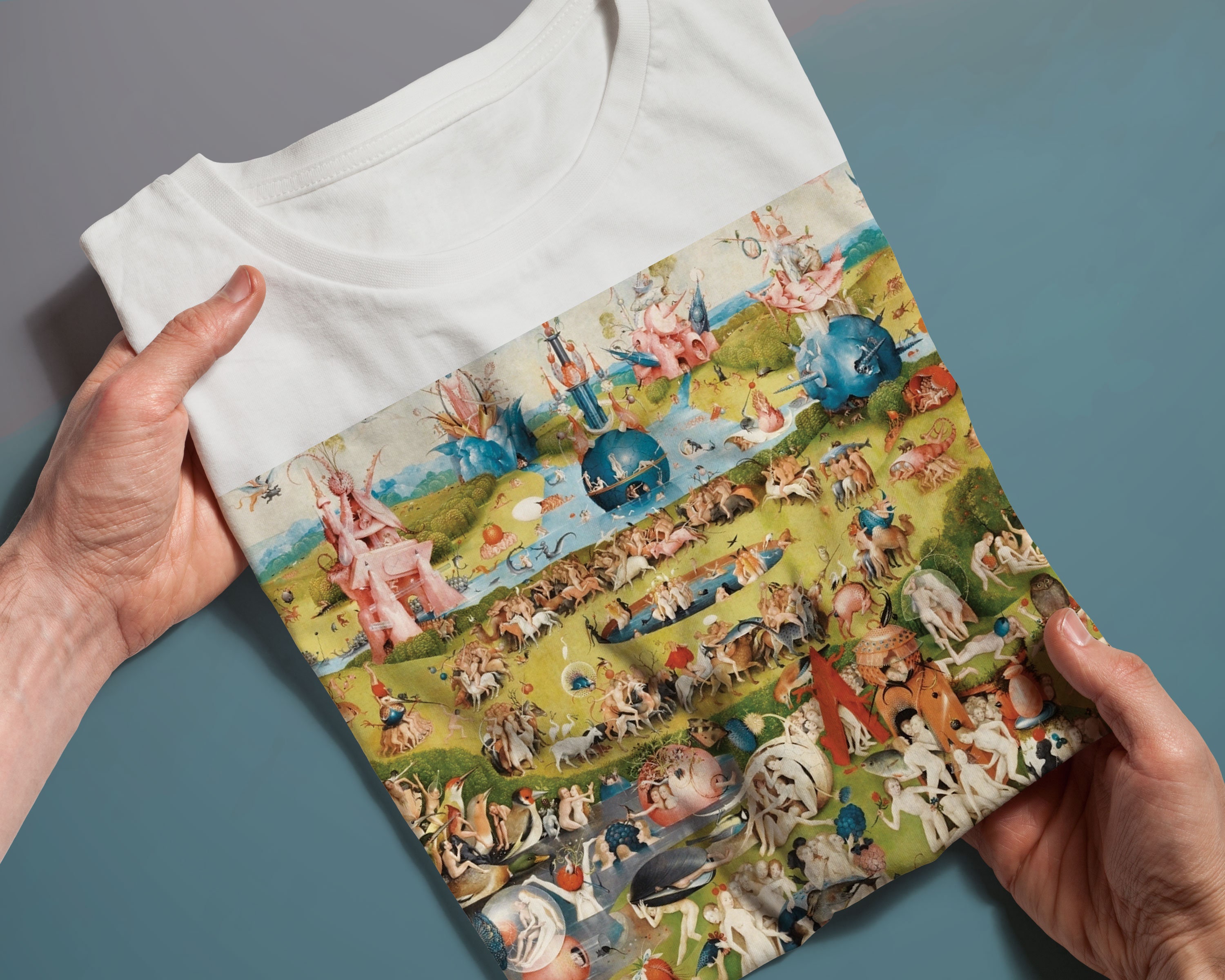 快楽の園、ヒエロニムス・ボスの絵画、ユニセックスTシャツ、失楽園 