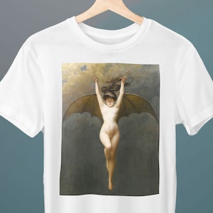 The Bat Woman, La Femme Chauve-Souris, Albert Joseph Penot, Unisex T-Shirt, Art T-Shirt, Gift for Her, Gift for Him, Art Lover Gift