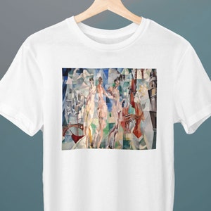 La città di Parigi, Robert Delaunay, T-shirt unisex, T-shirt artistica, Orfismo, Francia, Paesaggio urbano, Regalo per lei, Regalo per lui, Regalo per gli amanti dell&#39;arte