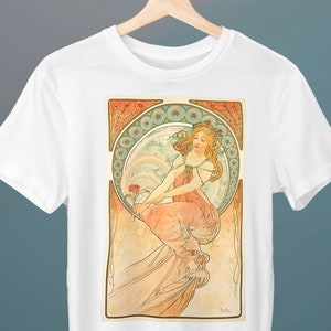 The Arts, Alphonse Mucha, Unisex T-Shirt, Art T-Shirt, Fine Art T-Shirt, Gift for Her, Gift for Him, Art Lover Gift