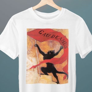 Gaudeamus, Theophile Steinlen Painting, Unisex T-Shirt, Art T-Shirt, Pet Gift, Cat Lover, Gift for Her, Gift for Him, Art Lover Gift