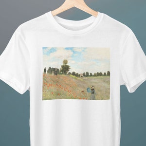Poppies, Claude Monet Painting, Unisex T-Shirt, Art T-Shirt, Flowers T-Shirt, Gift for Her, Gift for Him, Art Lover Gift